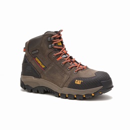 Caterpillar Navigator Mid Cut Steel Toe Work Férfi Túracipő Sötét Szürke, HU-W073